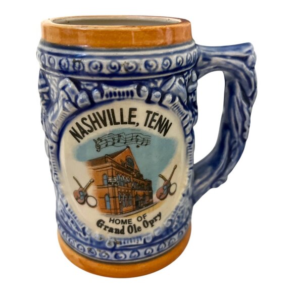 VTG Nashville Tennessee Souvenir Stein Mug – Grand Ole Opry – Made in Japan - Picture 1 of 4